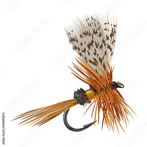 fly fishing flies hook illustration logo vector image t shirt
