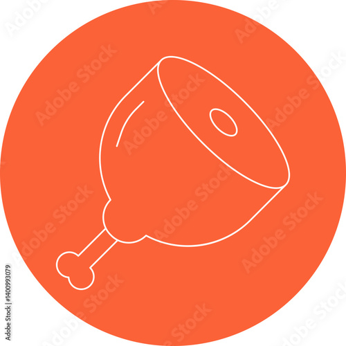 Meat icon single vector illustration