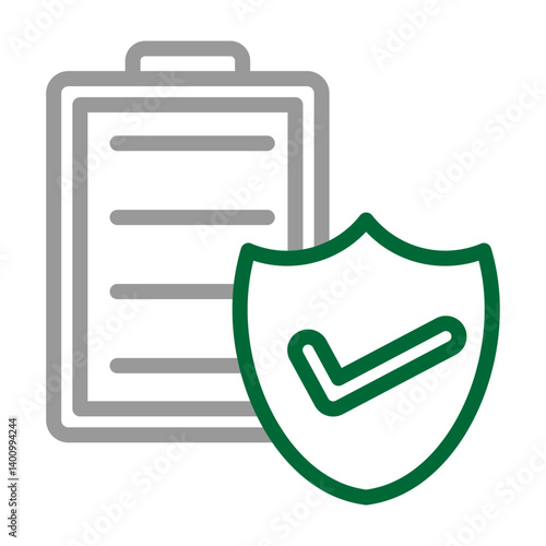 Compliance Vector Line Dark Green Grey Icon Design