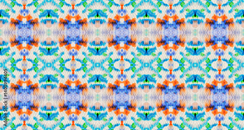 Fototapeta premium Wash Abstract Spot. Geo Multi Color Acrylic Drip. Tie Dye Gray A