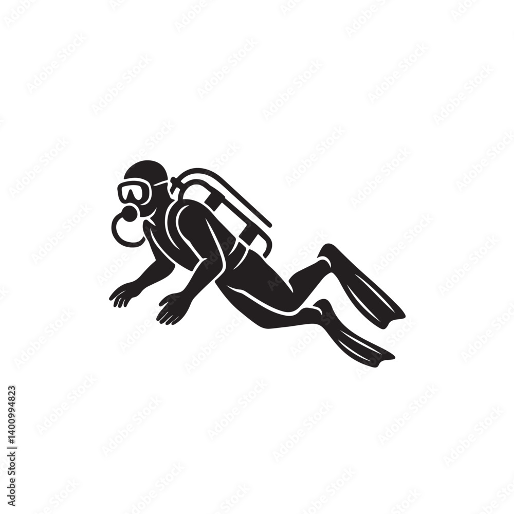 vector illustration of a diver vector illustration of a diver