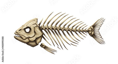 фотографія Isolated Fish Skeleton