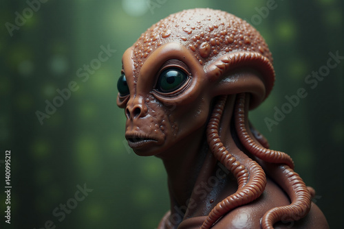 portrait of a space reptilian alien