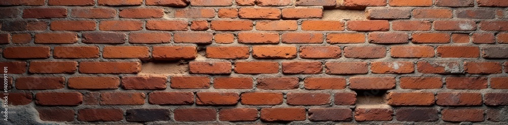 abandoned brick wall with cracks and mortar erosion, atmospheric, worn, old bricks abandoned brick wall with cracks and mortar erosion, atmospheric, worn, old bricks