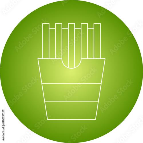French Fries icon single vector illustration
