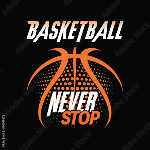 Basketball typography vector t shirt design illustration