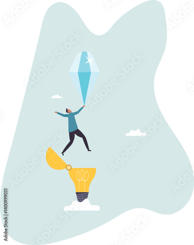discover opportunity or benefit from idea,.character for design.
