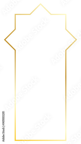 Free Download Gold Islamic border frame vector illustration design PNG - GFXLoad