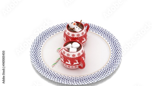 hot chocolate with marshmallow snowman