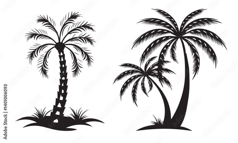 Fototapeta premium palm tree silhouettes