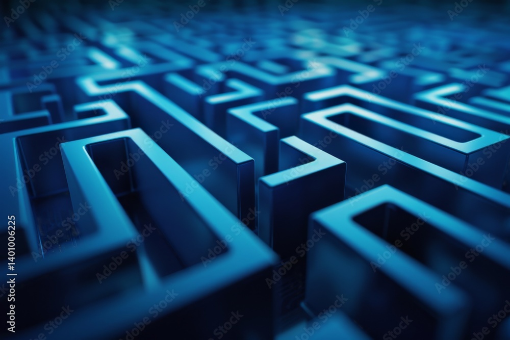 Abstract digital maze pattern interconnected circuit elements ethical dilemma symbolism deep blue tech aesthetic Abstract digital maze pattern interconnected circuit elements ethical dilemma symbolism deep blue tech aesthetic