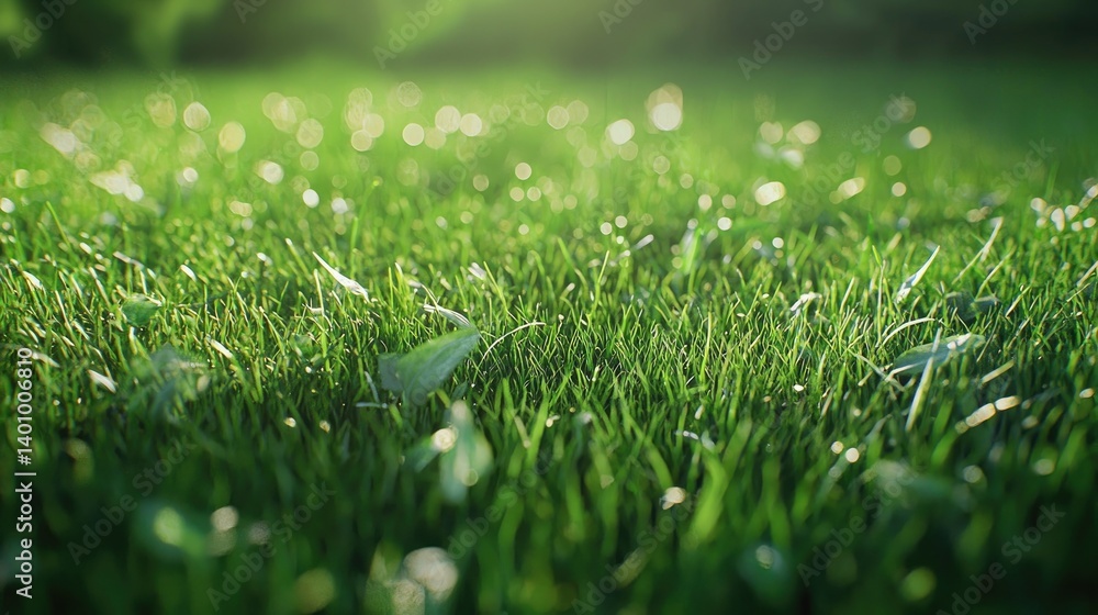 Lush Green Grass Meadow in Sunlight Lush Green Grass Meadow in Sunlight