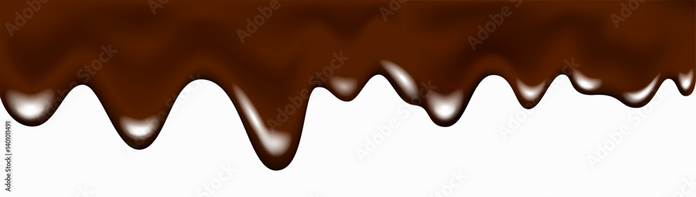 Realistic dark chocolate falling drops, dripping melted liquid cocoa cream. Realistic dark chocolate falling drops, dripping melted liquid cocoa cream.