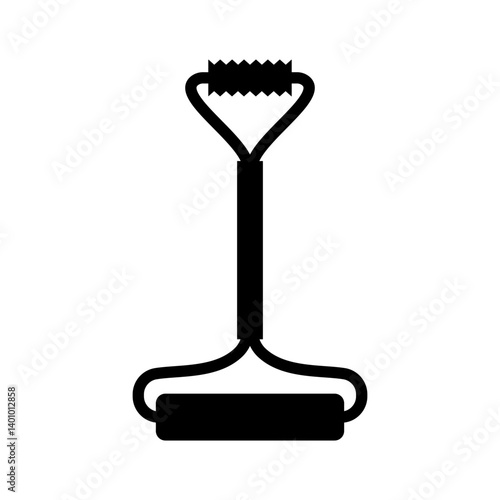 Manual massager silhouette. Roller massager for spa procedures and relaxation with cosmetic rollers made of jade for face and whole body