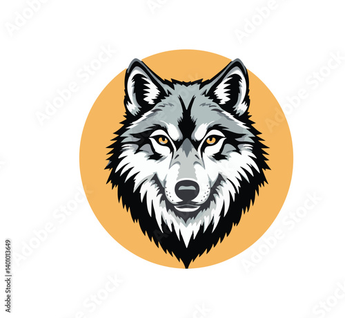 wolf head vector