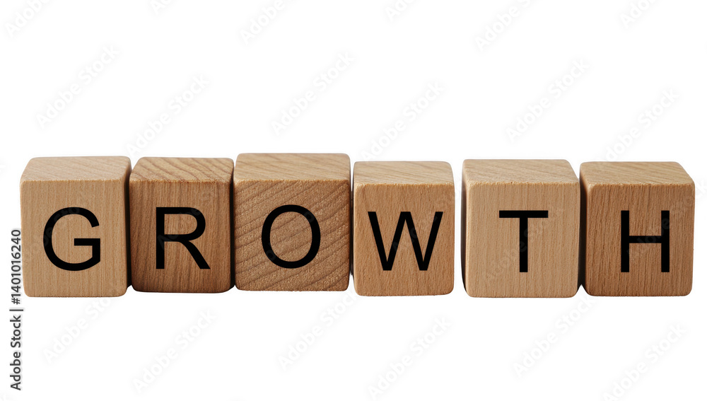 PNG growth wooden block for learning, study, develop concept. PNG growth wooden block for learning, study, develop concept.