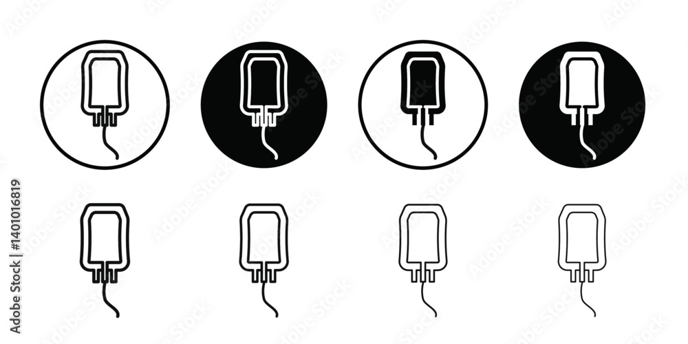 blood bag icon Vector flat thin line illustration blood bag icon Vector flat thin line illustration