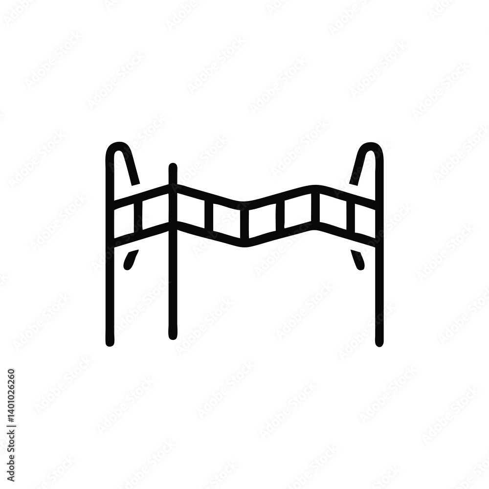 Outline Vector Illustration Of A Dog Agility Hurdle Jumping Equipment For Animal Training And Competition Outline Vector Illustration Of A Dog Agility Hurdle Jumping Equipment For Animal Training And Competition