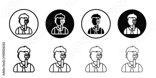 oculist icon Vector flat thin line illustration