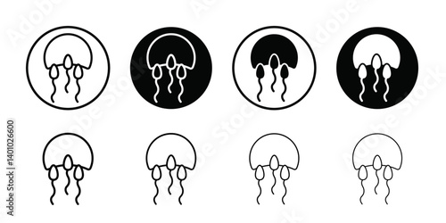 ovule being fertilized by sperm icon Vector flat thin line illustration