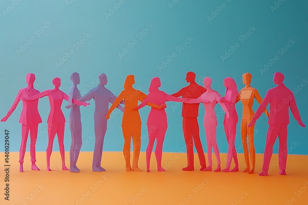 Diverse Team Embracing Success and Teamwork Diverse Team Embracing Success and Teamwork