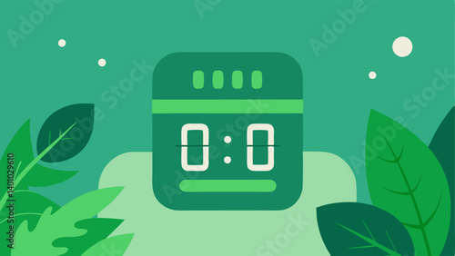 Green Deal Countdown Timer A digital countdown timer against a leafy background advertising a limited time offer specifically for environmentally sustainable products.