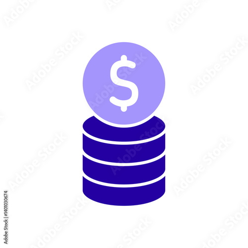 Icon a money, isolated against a clean background.