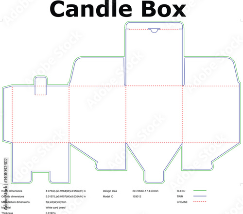Candle Box Packaging Die Cut Template Cardboard Design For Product Box Creation And Packaging Ideas