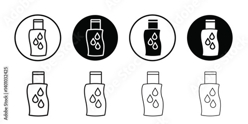 Water-based lubricant icon Vector flat thin line illustration