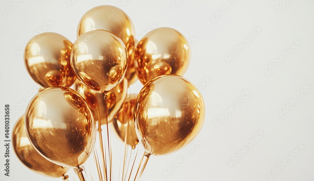 Golden balloons floating gracefully in a minimalist studio celebrating joyful moments captivating still life photography elegant ambiance Golden balloons floating gracefully in a minimalist studio celebrating joyful moments captivating still life photography elegant ambiance