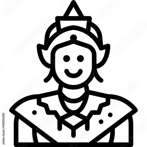 dancer line icon