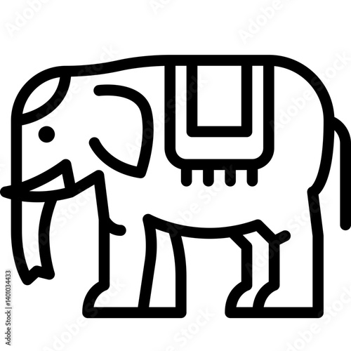elephant line icon