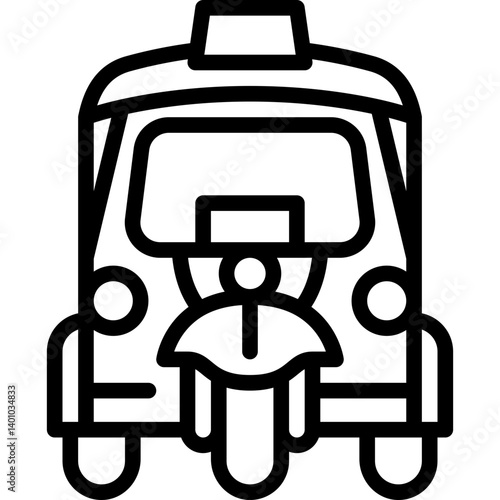 tuk tuk line icon