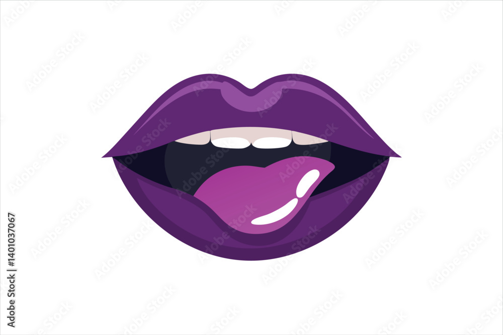 Dark Glossy Lips and Tongue Out Isolated PNG for Fashion Pop Art Dark Glossy Lips and Tongue Out Isolated PNG for Fashion Pop Art