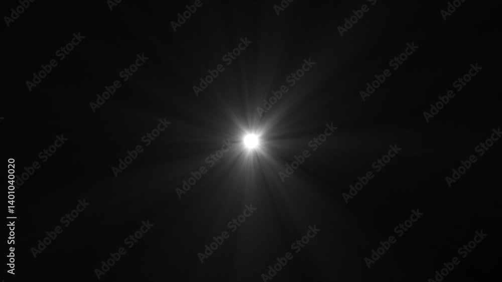 High-quality stock footage of sun rays light effects, overlays or flare glow array isolated on black background. overlay Real lens flare with strong sun backlight and light leaks