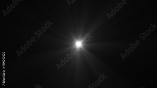 High-quality stock footage of sun rays light effects, overlays or flare glow array isolated on black background. overlay Real lens flare with strong sun backlight and light leaks