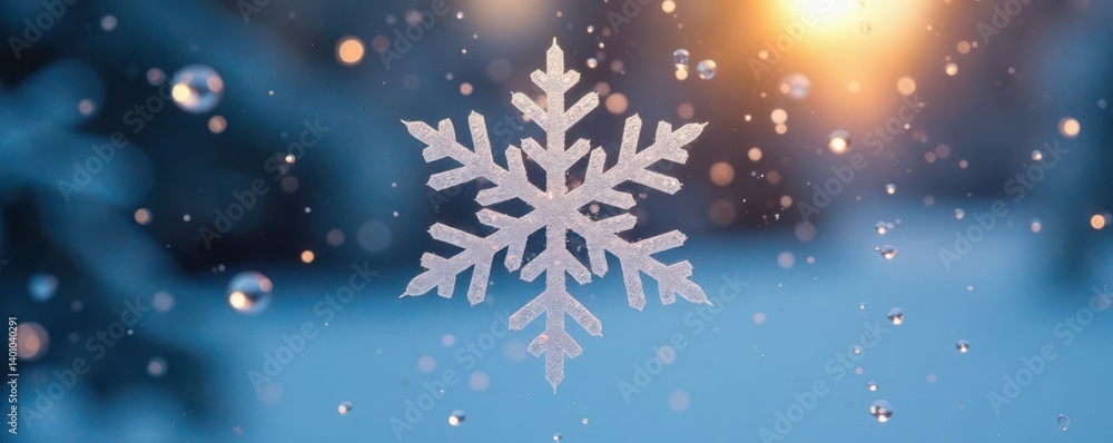 Delicate snowflake in the center of a frosty windowpane , winter, intricate, snowflake Delicate snowflake in the center of a frosty windowpane , winter, intricate, snowflake