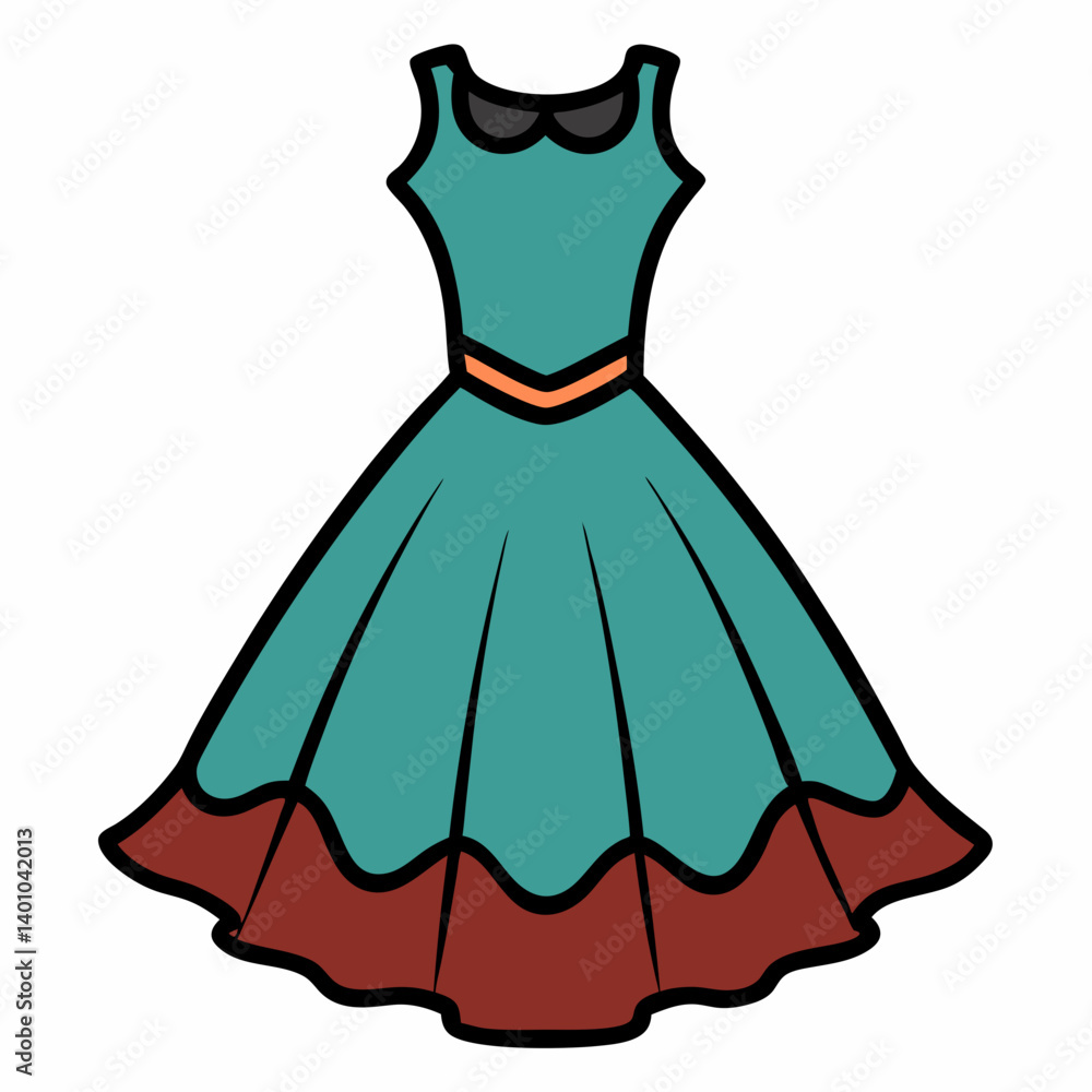 Obraz premium elegant dress isolated on white