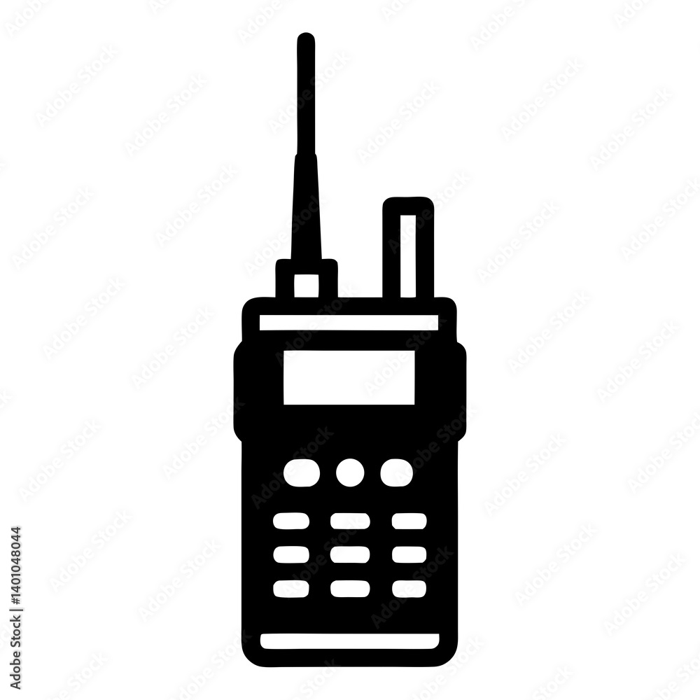 Walkie Talkie Portable Radio Communication Device Minimalist Vector Illustration Icon Walkie Talkie Portable Radio Communication Device Minimalist Vector Illustration Icon