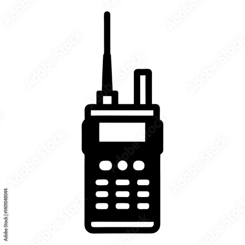 Walkie Talkie Portable Radio Communication Device Minimalist Vector Illustration Icon