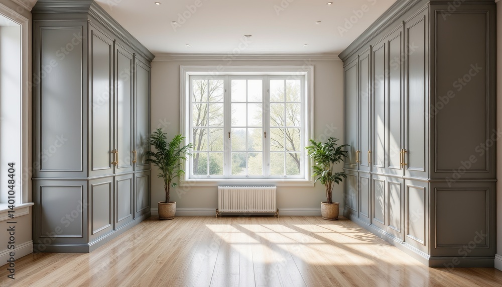 Fototapeta premium Spacious room with large window