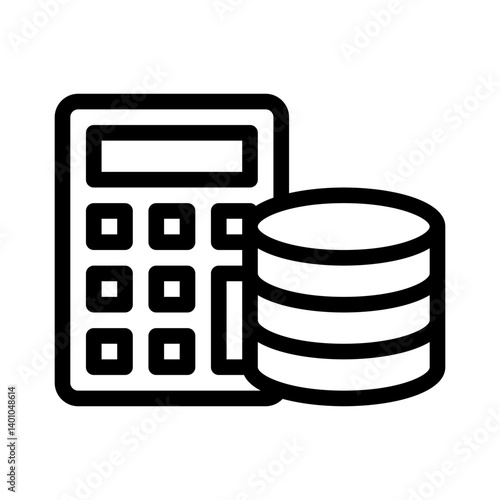 calculator line icon