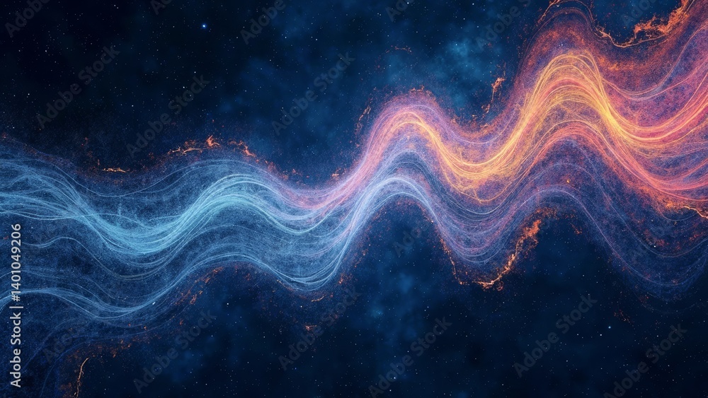 Obraz premium Nebula energy waves