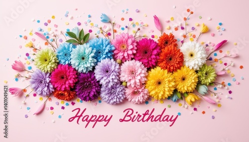 Vibrant floral birthday arrangement
