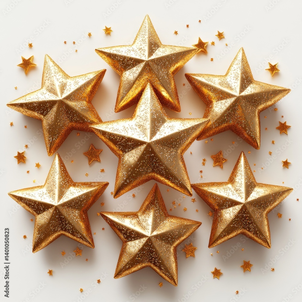 Golden stars clustered, festive Golden stars clustered, festive