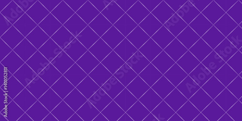 Quilted Diamond Pattern – White Dotted Grid on Deep Purple Background, Seamless Texture