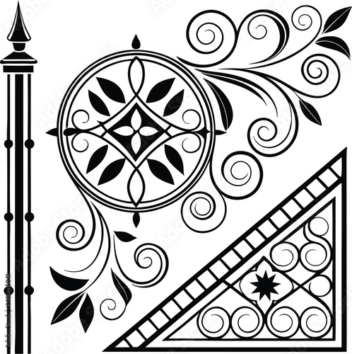 fleur de lis in vintage style
