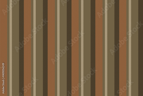 60s textile texture background, individuality fabric pattern vertical. Multicolored lines vector stripe seamless in amber and orange colors.