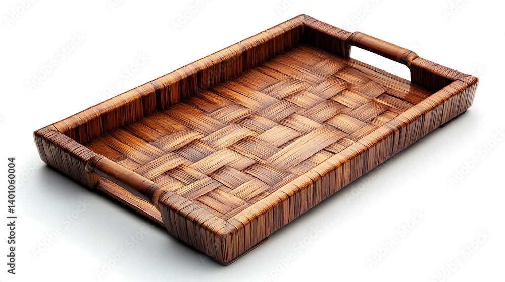 Bamboo basket hand made isolated on white background Bamboo basket hand made isolated on white background
