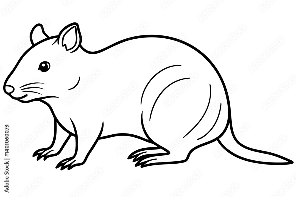 Obraz premium Quokka Minimal Line Drawing